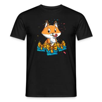 Anniversaire Fuchs - T-shirt homme - noir - Devant - AI Model Male 178 light (178cm)