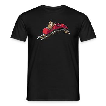 Montagnes russes paresseux - T-shirt homme - noir - Devant - AI Model Male 178 light (178cm)