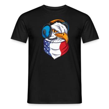 US Adlerkopf - Männer T-Shirt - Schwarz - Vorne - AI Model Male 178 light (178cm)