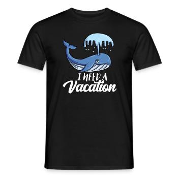 Blauwal - Männer T-Shirt - Schwarz - Vorne - AI Model Male 178 light (178cm)