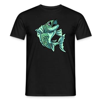 Carp Fish - Men's T-Shirt - black - Front - AI Model Male 178 light (178cm)