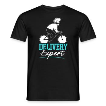 Delivery Expert Courier Food Delivery Driver - Men's T-Shirt - black - Front - AI Model Male 178 light (178cm)