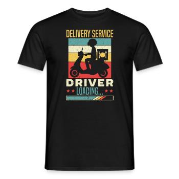 Delivery Service Driver Courier Food Delivery Guy - Men's T-Shirt - black - Front - AI Model Male 178 light (178cm)