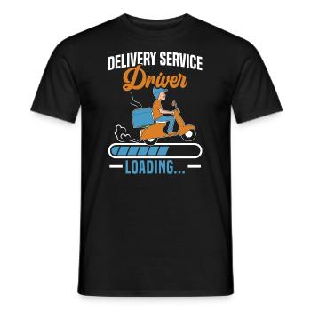Delivery Service Driver Courier Food Delivery Guy - Men's T-Shirt - black - Front - AI Model Male 178 light (178cm)