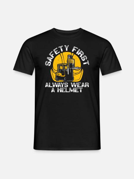 Gabelstaplerfahrer Job Beruf Lagerarbeiter - Männer T-Shirt - Schwarz