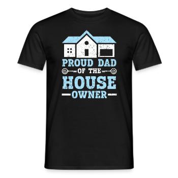 Stolzer Vater Des Hausbesitzers Einweihungsparty - Männer T-Shirt - Schwarz - Vorne - AI Model Male 178 light (178cm)