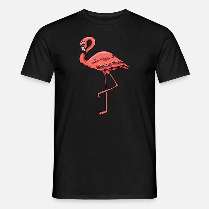 Flamingo - Männer T-Shirt - Schwarz