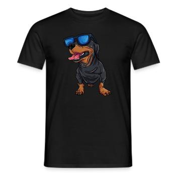 Teckel cool Teckel - T-shirt homme - noir - Devant - AI Model Male 178 light (178cm)