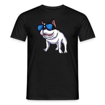 Français Bouledogue - T-shirt homme - noir - Devant - AI Model Male 178 light (178cm)