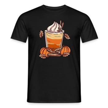 Pumpkin Spice Latte - Men's T-Shirt - black - Front - AI Model Male 178 light (178cm)