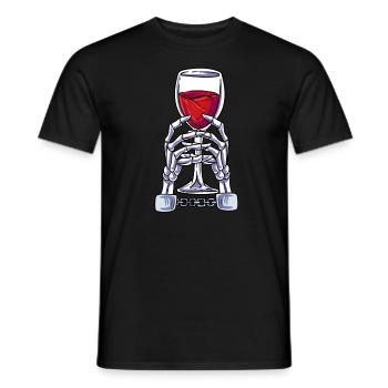 Squelette de vin - T-shirt homme - noir - Devant - AI Model Male 178 light (178cm)