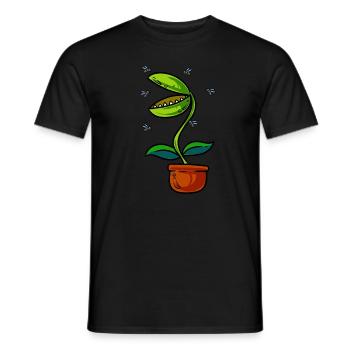 Plante piège à mouches de Vénus - T-shirt homme - noir - Devant - AI Model Male 178 light (178cm)