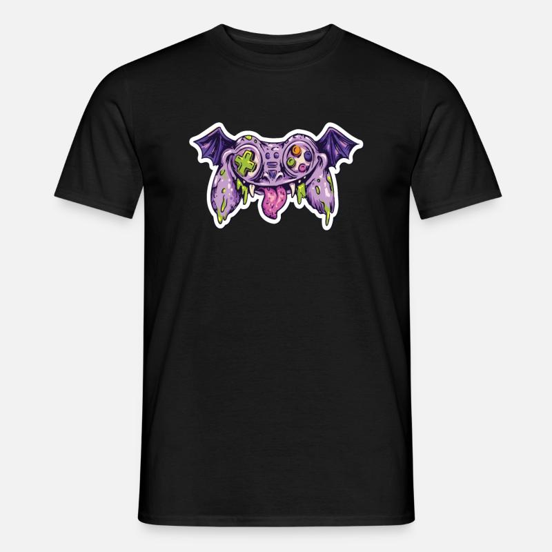 Monster Joystick Controller Gamer - Männer T-Shirt - Schwarz