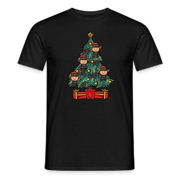 Christmas Tree Christmas Tree - Men's T-Shirt - black - Front - AI Model Male 178 light (178cm)