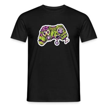 Zombie Joystick Controller Gamer - Men's T-Shirt - black - Front - AI Model Male 178 light (178cm)