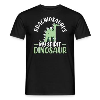Brachiousaurus Mon Dinosaure Amoureux Dino - T-shirt homme - noir - Devant - AI Model Male 178 light (178cm)