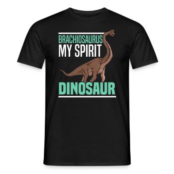 Brachiousaurus Mon Dinosaure Amoureux Dino - T-shirt homme - noir - Devant - AI Model Male 178 light (178cm)