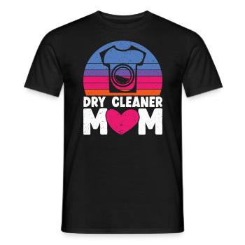 Nettoyeur à sec Maman Emploi Nettoyage à sec Fête des mères - T-shirt homme - noir - Devant - AI Model Male 178 light (178cm)