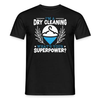 Ich bin eine chemische Reinigung, was ist deine Superkraft - Männer T-Shirt - Schwarz - Vorne - AI Model Male 178 light (178cm)