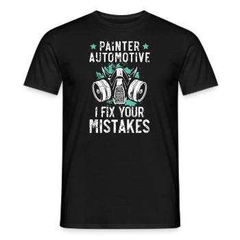 Painter Automotive Ich behebe Ihre Fehler Auto - Männer T-Shirt - Schwarz - Vorne - AI Model Male 178 light (178cm)