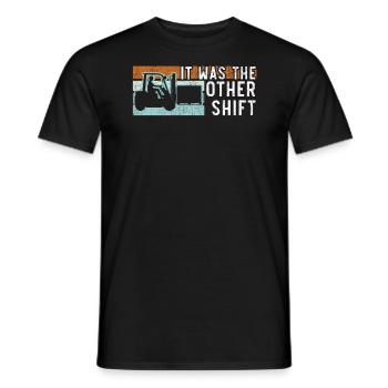 Es war das andere Shift-Gabelstapler-Fahrerlager - Männer T-Shirt - Schwarz - Vorne - AI Model Male 178 light (178cm)