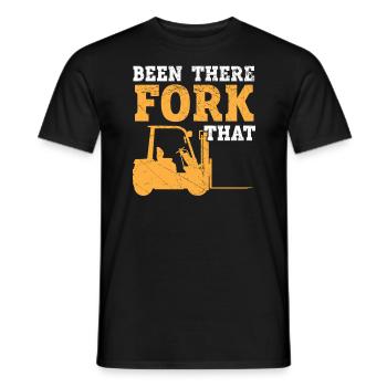 Been there fork that stapler operator warehouse - Männer T-Shirt - Schwarz - Vorne - AI Model Male 178 light (178cm)