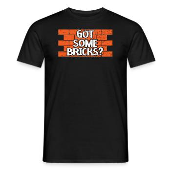 Got Some Bricks Brickmason Construction Bricklayer - Men's T-Shirt - black - Front - AI Model Male 178 light (178cm)
