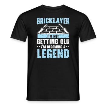 Bricklayer I'm Becoming A Legend Construction - Men's T-Shirt - black - Front - AI Model Male 178 light (178cm)