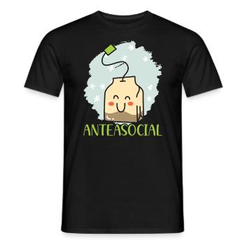 Anteasozialer Teetrinker introvertiert introvertiert introvertiert - Männer T-Shirt - Schwarz - Vorne - AI Model Male 178 light (178cm)