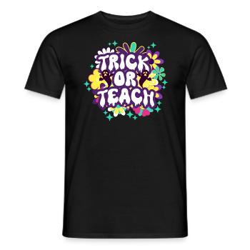 Trick oder Teach Halloween Kostüm für Frauen - Männer T-Shirt - Schwarz - Vorne - AI Model Male 178 light (178cm)