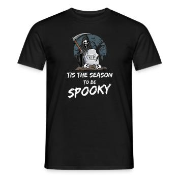 Grim Reaper Halloween Skeleton - Men's T-Shirt - black - Front - AI Model Male 178 light (178cm)