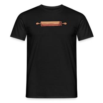 Nudelholz - Männer T-Shirt - Schwarz - Vorne - AI Model Male 178 light (178cm)