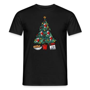 Christmas tree - Men's T-Shirt - black - Front - AI Model Male 178 light (178cm)