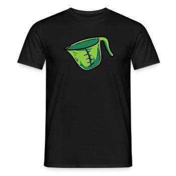 Pichet de mesure - T-shirt homme - noir - Devant - AI Model Male 178 light (178cm)