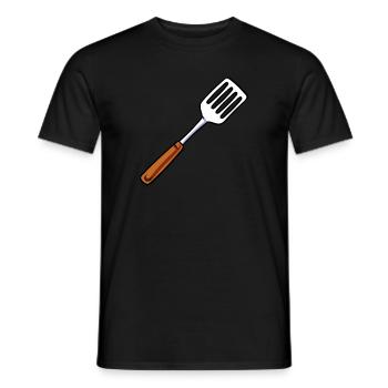 Spatel Pfannenwender - Männer T-Shirt - Schwarz - Vorne - AI Model Male 178 light (178cm)