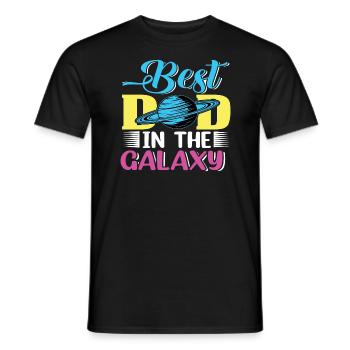 Best Dad in the Galaxy - Men's T-Shirt - black - Front - AI Model Male 178 light (178cm)