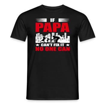 Si ce n’est pas papa peut réparer - Personne ne peut - T-shirt homme - noir - Devant - AI Model Male 178 light (178cm)