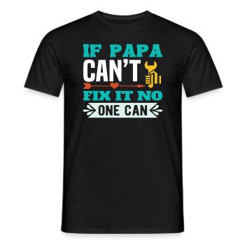 Si ce n’est pas papa peut réparer - Personne ne peut - T-shirt homme - noir - Devant - AI Model Male 178 light (178cm)