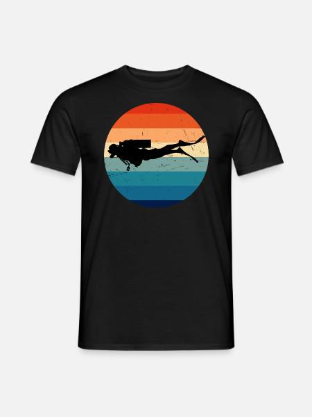 Diver Diving Damen Tauchen Herren Scuba Tauchen - Männer T-Shirt - Schwarz