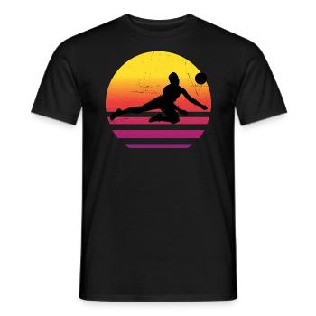 Volleyball Volleyball Masculin Volley-ball Féminin - T-shirt homme - noir - Devant - AI Model Male 178 light (178cm)