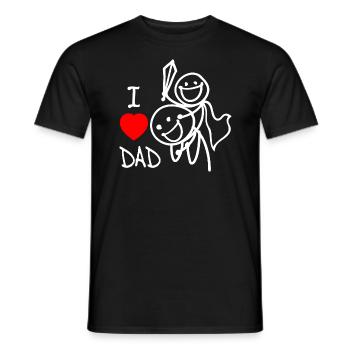 Ich liebe Papa SE - Männer T-Shirt - Schwarz - Vorne - AI Model Male 178 light (178cm)