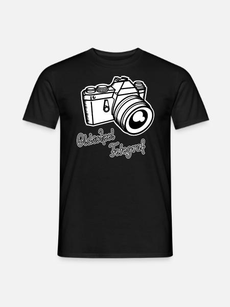 Old School Photographer Retro Photography Analog Camera - Men's T-Shirt - black