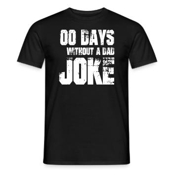 0 jours sans cadeau de blague de papa - T-shirt homme - noir - Devant - AI Model Male 178 light (178cm)