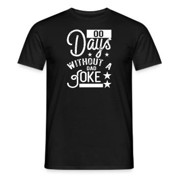 0 jours sans cadeau de blague de papa - T-shirt homme - noir - Devant - AI Model Male 178 light (178cm)