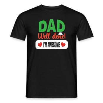 Father's Day - Men's T-Shirt - black - Front - AI Model Male 178 light (178cm)