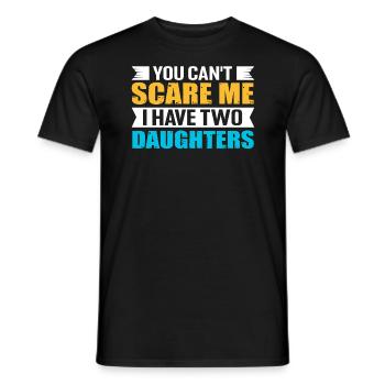 Tu ne peux pas me faire peur, j’ai 2 filles - T-shirt homme - noir - Devant - AI Model Male 178 light (178cm)