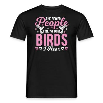 Ornithology Bird watching Bird lovers Bird - Men's T-Shirt - black - Front - AI Model Male 178 light (178cm)