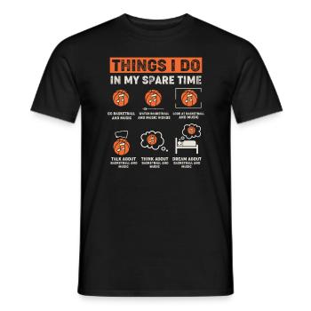 Basketteur de basket-ball - T-shirt homme - noir - Devant - AI Model Male 178 light (178cm)