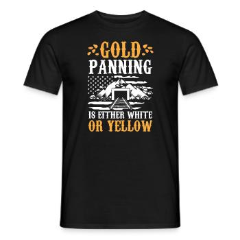 Goldwaschen Schürfen Bergbau USA Amerikanische Fla - Männer T-Shirt - Schwarz - Vorne - AI Model Male 178 light (178cm)