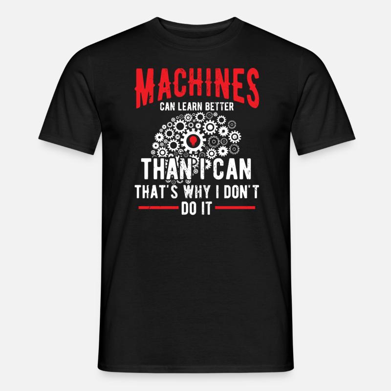 AI Machine Programming Robot Engineer - Men's T-Shirt - black